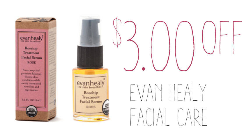 $3.00 Off Evan Healy Facial Care