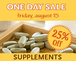 Supplements One Day Sale, August 15