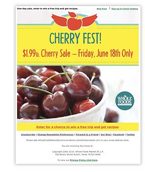 Cherry Fest Email