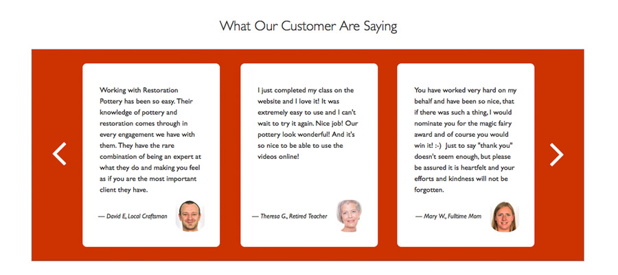 Customer Testimonials Add Value to Website